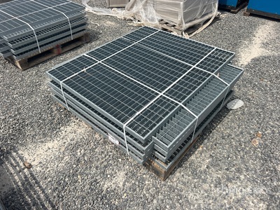 Quantity of (8) 47.5 in x 39.5 in x 1 ½ in Hot Dipped Galvanized Grate ادوات صناعية متنوعة (Unused)