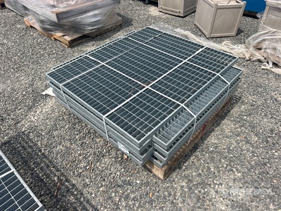 Quantity of (8) 47.5 in x 39.5 in x 1 ½ in Hot Dipped Galvanized Grate ادوات صناعية متنوعة (Unused)