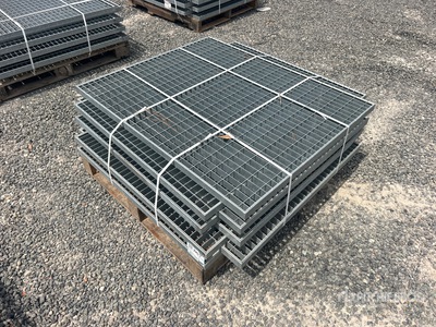 Quantity of (8) 47.5 in x 39.5 in x 1 ½ in Hot Dipped Galvanized Grate ادوات صناعية متنوعة