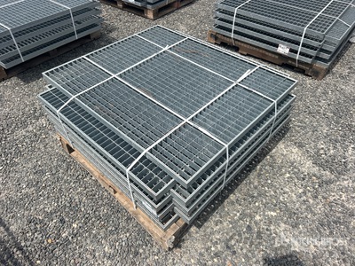 Quantity of (8) 47.5 in x 39.5 in x 1 ½ in Hot Dipped Galvanized Grate ادوات صناعية متنوعة (Unused)