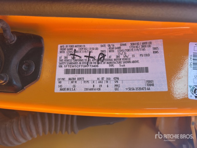2016 Ford F-150 XL 4x2 Crew Cab Pickup
