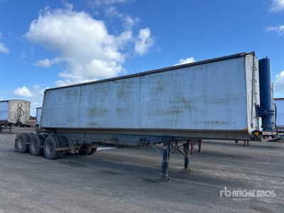 1985 Krueger 8.9 m Tri/A B-Double Lead Sliding Przyczepa wywrotka