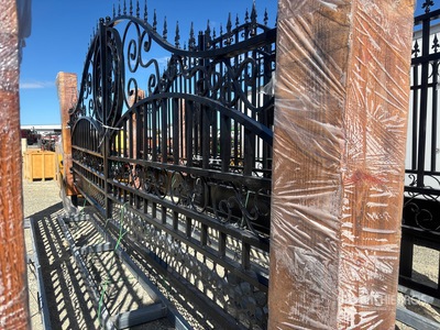 2026 Suihe SH-ST-20UF-1 20 ft x 7 ft Wrought Iron Bi-Parting Driveway Gate (Unused)