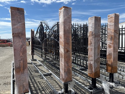 2026 Suihe SH-ST-20PD-1 20 ft x 7 ft Wrought Iron Bi-Parting Puerta de entrada (Unused)