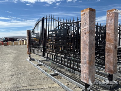 2026 Suihe SH-ST-20PD-1 20 ft x 7 ft Wrought Iron Bi-Parting Puerta de entrada (Unused)
