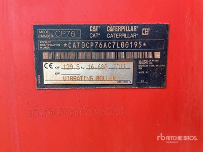 2011 Cat CP76 Padfoot Drum Compactor