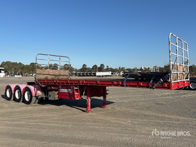 2010 Topstart 7.2 m Tri/A B-Double Lead Flatbed Trailer