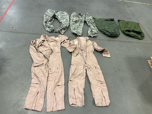 (14) Clothing Bags, (2) Pairs of Coveralls & Assorted Items