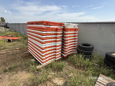 Quantity of (21) 6 ft x 3 ft Poly Barricades