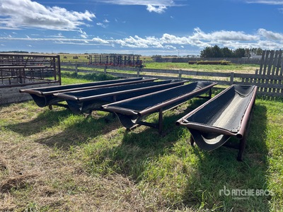 Quantity of (4) 20 ft x 2 ft 6 in Bunk Livestock Feeder