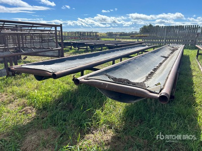 Quantity of (2) 30 ft x 2 ft 6 in Bunk Livestock Feeder