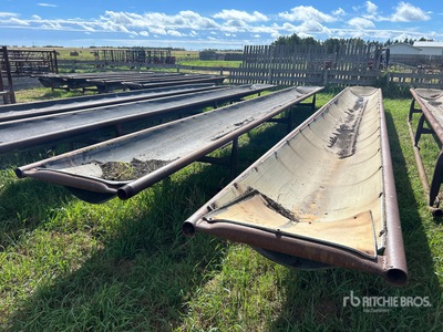 Quantity of (2) 30 ft x 2 ft 6 in Bunk Livestock Feeder