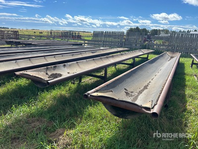 Quantity of (2) 30 ft x 2 ft 6 in Bunk Livestock Feeder