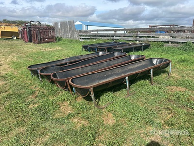 Quantity of (4) 10 ft 6 in x 2 ft Bunk Livestock Feeder