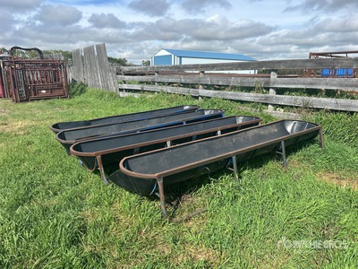 Quantity of (4) 10 ft 6 in x 2 ft Livestock Feeder