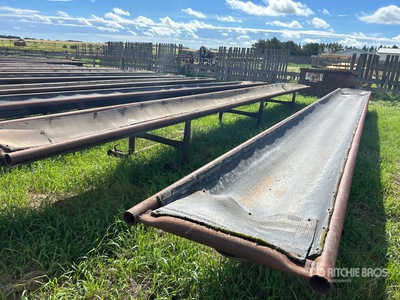 Quantity of (2) 30 ft x 2 ft 6 in Livestock Feeder