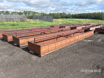 Quantity of (2) 27 ft 6 in x 3 ft 6 in Bunk Livestock Feeder