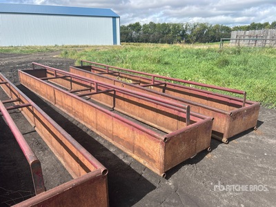 Quantity of (2) 27 ft 6 in x 3 ft 6 in Bunk Livestock Feeder