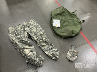 (34) Pairs of Wet Weather Trousers, (30) Duffel Bags & Assorted Items