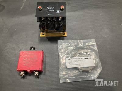 (3) Circuit Breakers, (5) Round Plain Nuts & Assorted Items