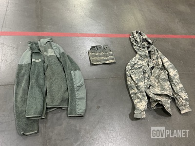 (107) M4 Three Mag Pouches, (13) Wet Weather Jackets & Assorted Items