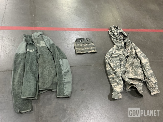 (107) M4 Three Mag Pouches, (13) Wet Weather Jackets & Assorted Items