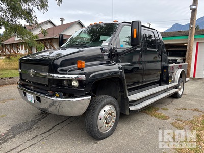 2008 Chevrolet C4500 Topkick 4x4 Crew Cab Laredo Conversions Flatbed Truck