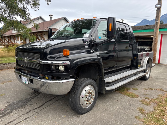 2008 Chevrolet C4500 Topkick 4x4 Crew Cab Laredo Conversions Flatbed Truck