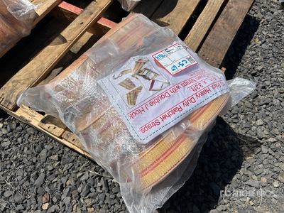 Quantity of (10) 2.4 in x 33 ft Yellow Heavy Duty Industrial Polyester Lifting Strap (Unused)