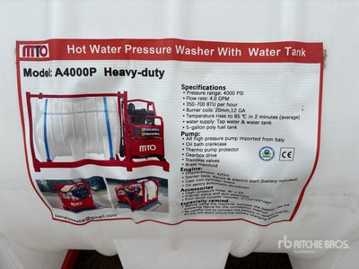MTO A4000P Pressure Washer