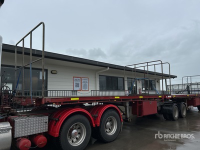 2001 Barker 6 m Bogie/A B-Double Lead Flatbed Trailer