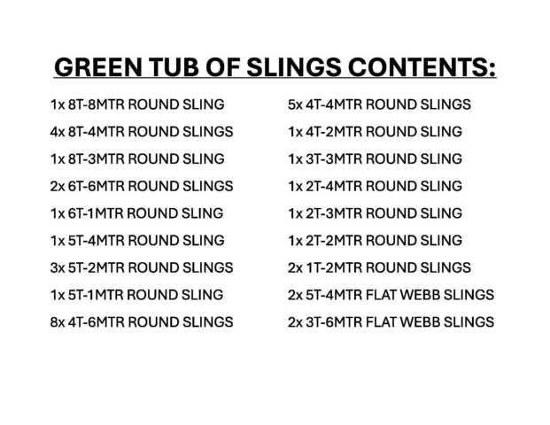 Quantity of Soft & Flat Sling