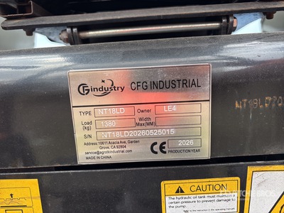 2026 CFG NT18LD Mini Excavator (Unused)