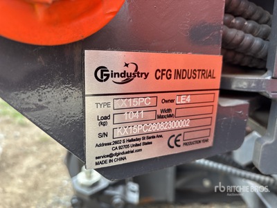 2026 CFG KX15PC Mini Excavator (Unused)
