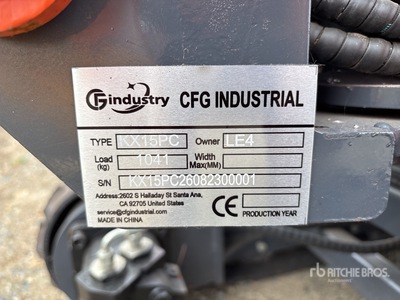2026 CFG KX15PC Mini Excavator (Unused)
