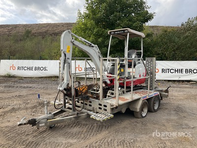 2021 Takeuchi TB216 C/W Indespension Utility Trailer & Breaker Mini Excavator