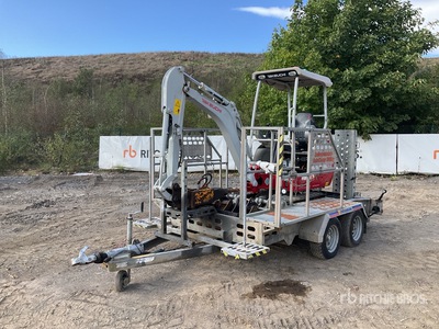 2021 Takeuchi TB216 C/W Indespension Utility Trailer, 300mm Bucket Mini Excavator