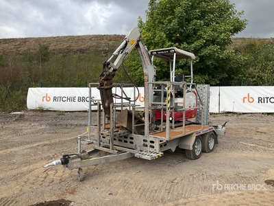 2021 Takeuchi TB216 Mini Excavator C/W Indespension Utility Trailer