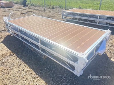 Quantity of (2) 2024 BYT BDF410 10 ft x 4 ft Aluminum Boat Dock Section Kit (Unused)