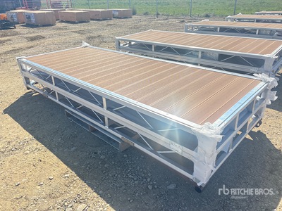 Quantity of (2) 2024 BYT BDF410 10 ft x 4 ft Aluminum Boat Dock Section Kit (Unused)