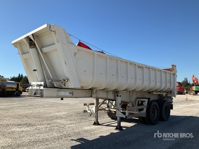 1993 Fruehauf DF33C12NLA T/A Semi-Remorque Benne 2 Essieux Remorque à benne basculante