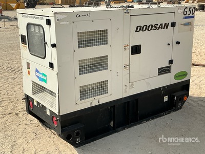 2017 Doosan G50 50 kVA Skid-Mounted Generator Set