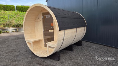 WELLNESS-UNION LUXURY Wooden Barrel Sauna