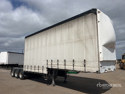 2007 Vawdrey 7.2 m Tri/A B-Double Lead Step Deck Curtain Side Trailer