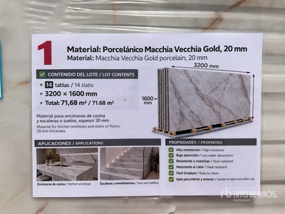 Quantity of Porcelanic Panels (Unused)