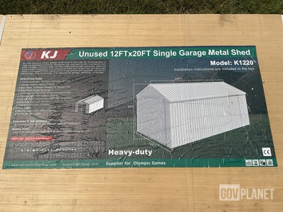 KJ K1220 Single Garage Metal Shed - Unused