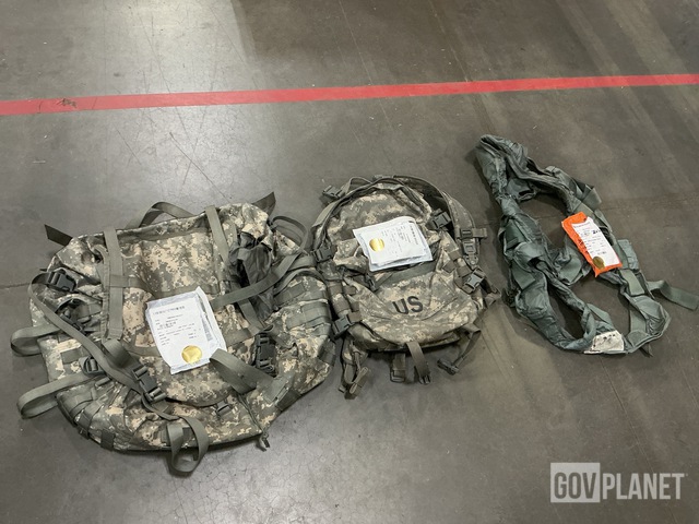(21) Rucksacks, (10) Assault Packs, (1) Personnel Harness & Assorted Items