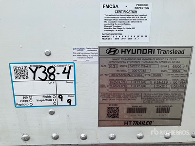 2022 Hyundai 53 ft T/A Remolque de furgoneta