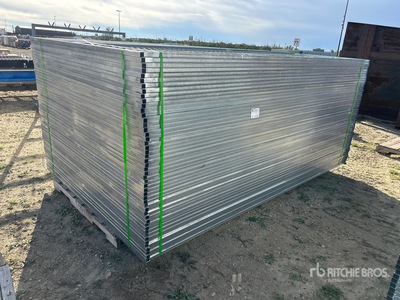 Quantity of (50) Galvanized Temporary Site Fence (Unused)