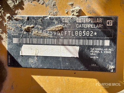 2014 Cat 259D Two-Speed High Flow Chargeuse sur rails compacte